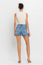 High Rise Side Slit A Line Shorts