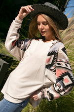 AZTEC MIXED OVERSIZED TOP